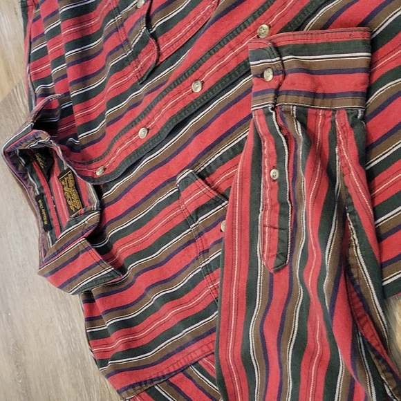 HOST PICK Vintage Eddie Bauer striped flannel button down - Picture 4 of 5